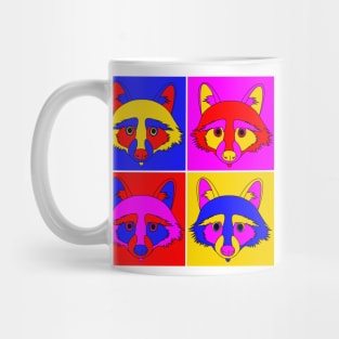 Pop Art Raccoon Print Mug